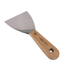 8cm Double clip beech wooden handle stainless steel wall scraper